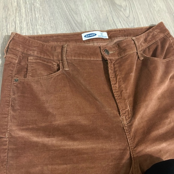 Old Navy Corduroy High Rise Ankle Flare Womens 16 Tall Brown Pants Boho Classic - Picture 9 of 11